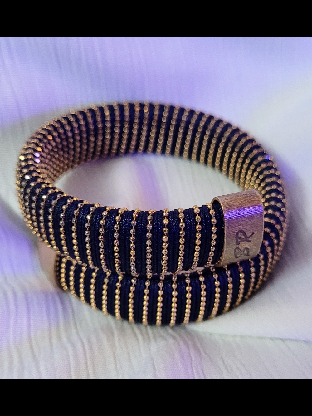 Carolina Bucci Caro Blue And Gold Wrap Coil Bracelet